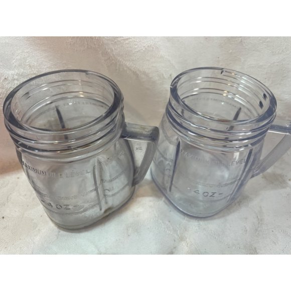 Osterizer Liquifier-Blender Containers w Covers 8 oz size Vintage - Picture 6 of 7